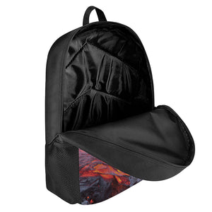 Volcano Lava Print 17 Inch Backpack