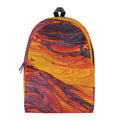 Volcano Lava Print School Backpack