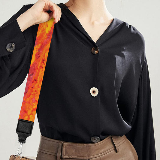 Volcano Lava Print Bag Strap
