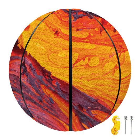 Volcano Lava Print Basketball