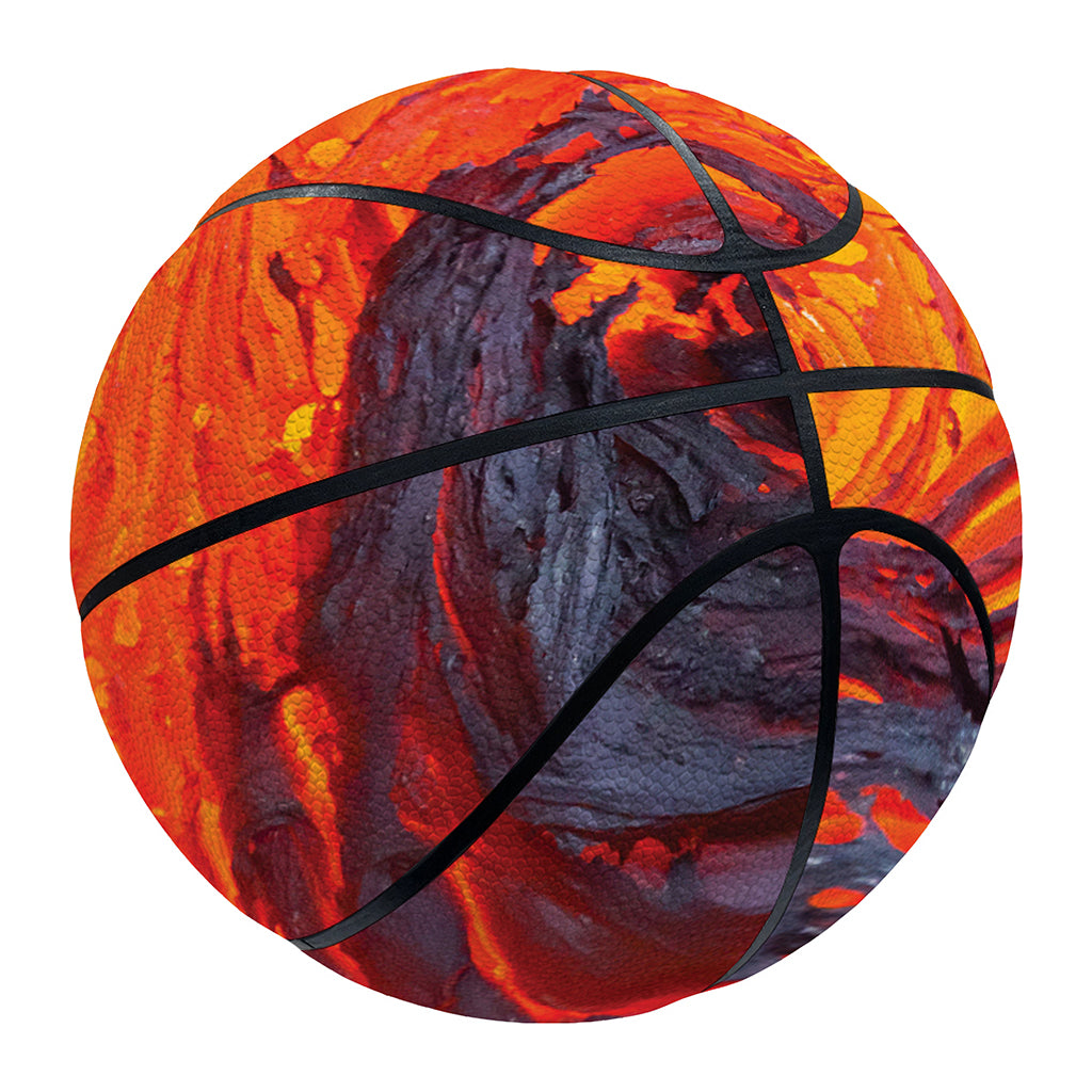 Volcano Lava Print Basketball