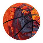 Volcano Lava Print Basketball