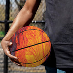 Volcano Lava Print Basketball