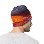 Volcano Lava Print Beanie