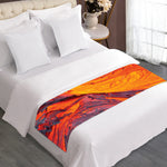 Volcano Lava Print Bed Runner