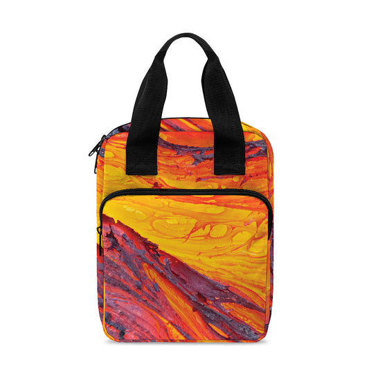 Volcano Lava Print Bible Tote Bag