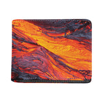 Volcano Lava Print Bifold Wallet