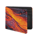 Volcano Lava Print Bifold Wallet