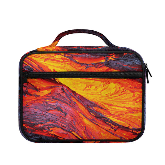 Volcano Lava Print Briefcase Bible Bag