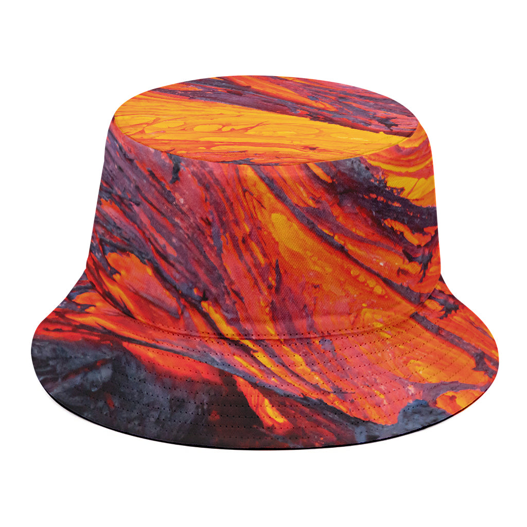 Volcano Lava Print Bucket Hat