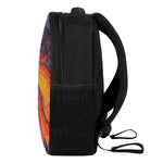 Volcano Lava Print Casual Backpack