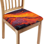 Volcano Lava Print Chair Cushion Cover