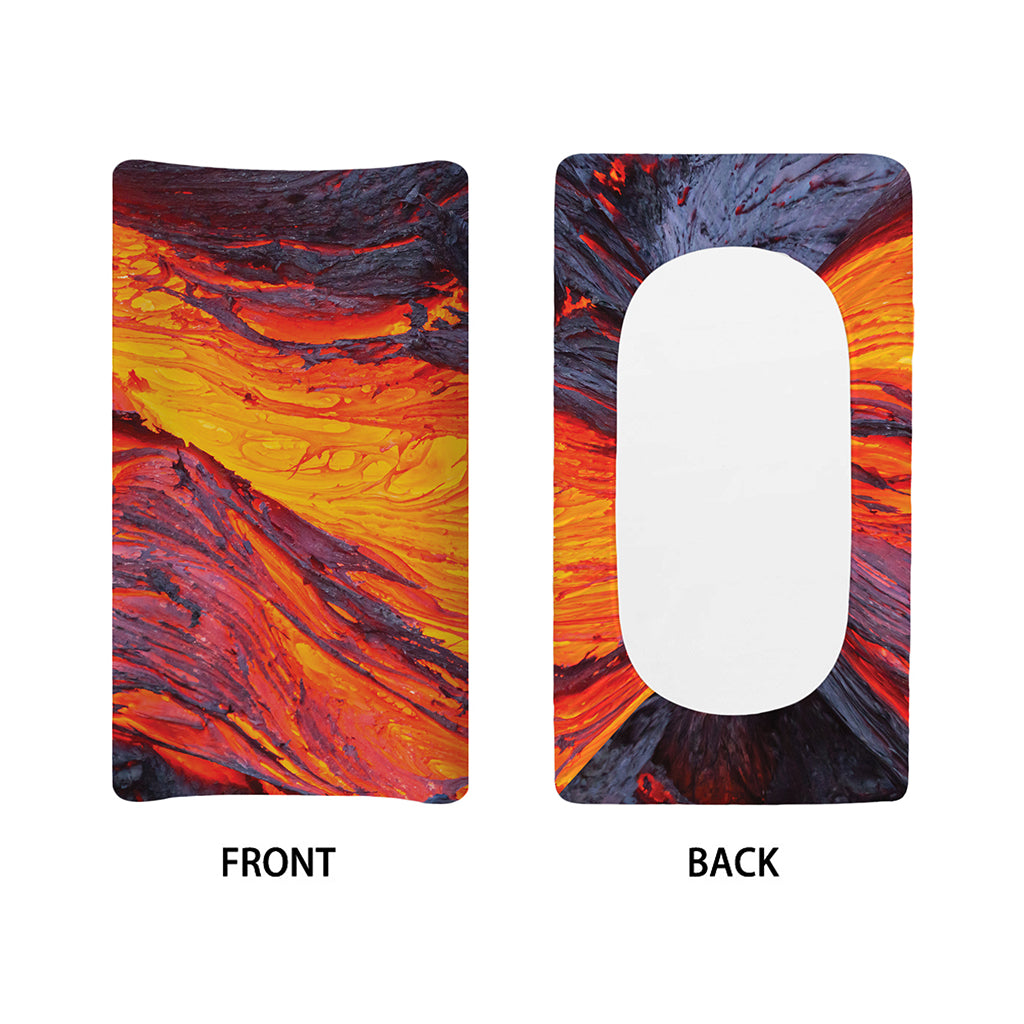 Volcano Lava Print Changing Pad Cover