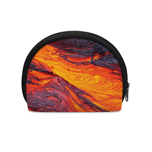 Volcano Lava Print Coin Purse