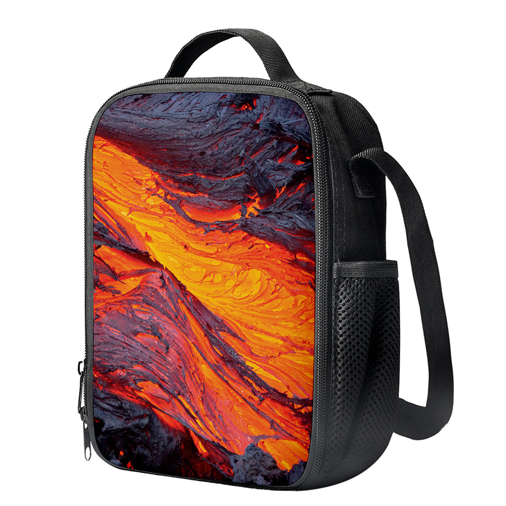 Volcano Lava Print Crossbody Lunch Bag