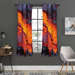 Volcano Lava Print Curtain