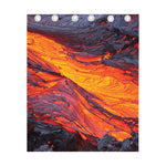 Volcano Lava Print Curtain