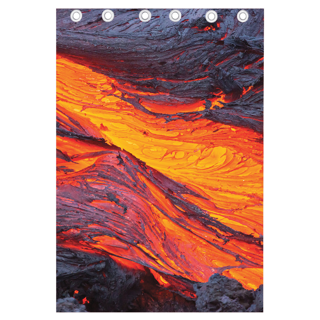 Volcano Lava Print Curtain