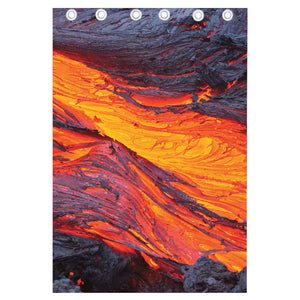 Volcano Lava Print Curtain