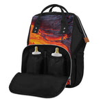 Volcano Lava Print Diaper Bag