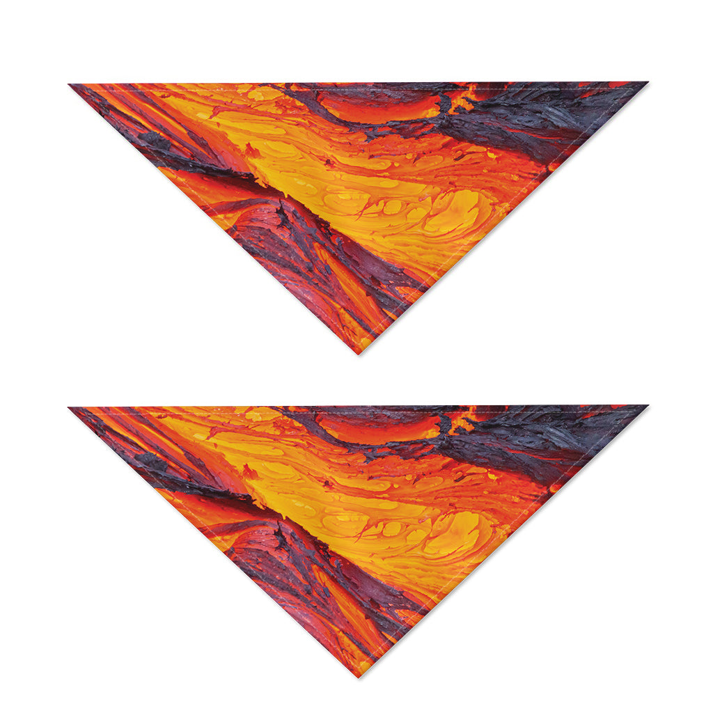 Volcano Lava Print Dog Bandana