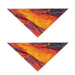 Volcano Lava Print Dog Bandana