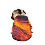 Volcano Lava Print Dog Zip Up Jacket