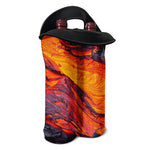 Volcano Lava Print Double Neoprene Wine Tote