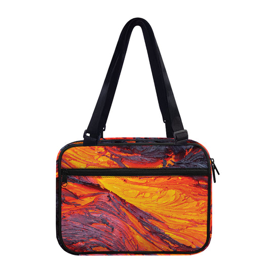 Volcano Lava Print Double Strap Bible Bag