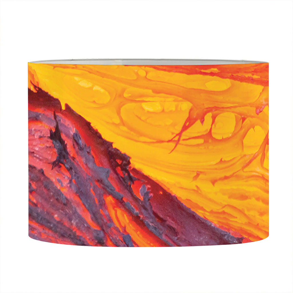 Volcano Lava Print Drum Lamp Shade