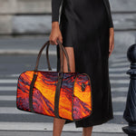 Volcano Lava Print Duffle Bag