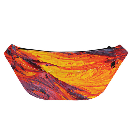 Volcano Lava Print Fanny Pack