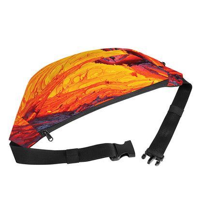 Volcano Lava Print Fanny Pack