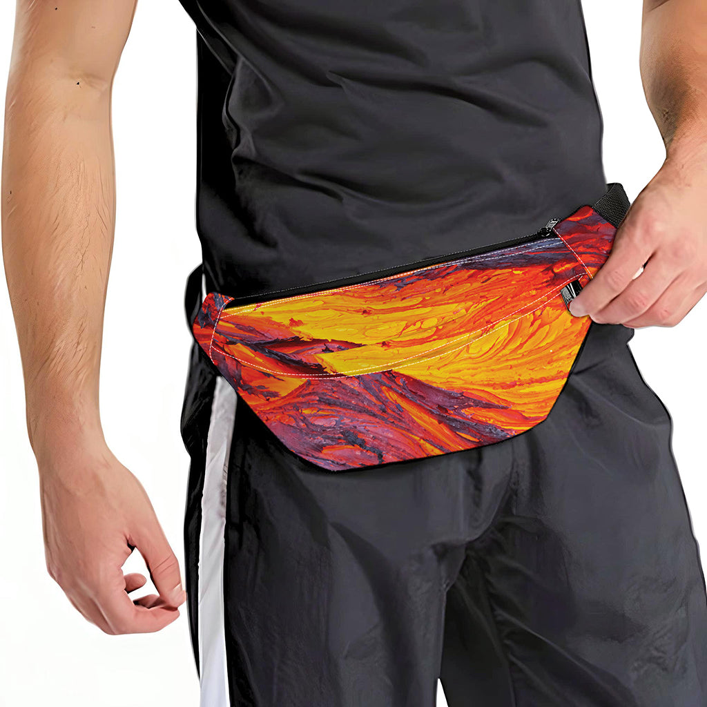 Volcano Lava Print Fanny Pack
