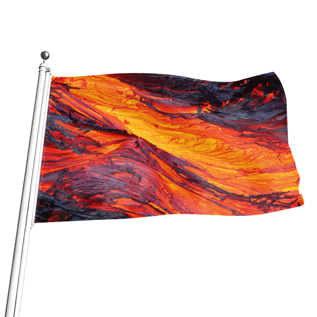 Volcano Lava Print Flag