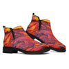 Volcano Lava Print Flat Ankle Boots