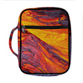 Volcano Lava Print Front Pocket Bible Bag