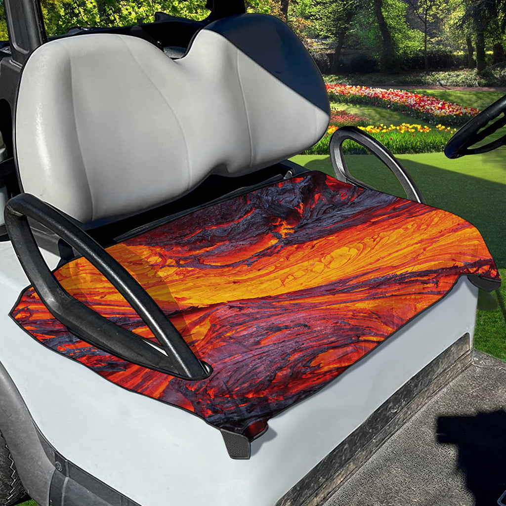 Volcano Lava Print Golf Cart Seat Cover