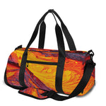 Volcano Lava Print Gym Bag