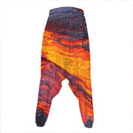 Volcano Lava Print Hammer Pants