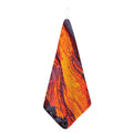 Volcano Lava Print Hand Towel