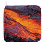 Volcano Lava Print Hand Towel