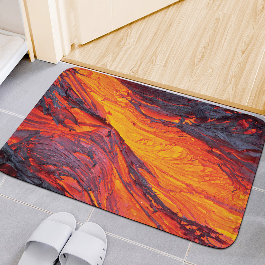 Volcano Lava Print Indoor Door Mat