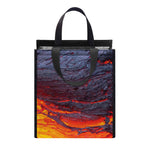 Volcano Lava Print Insulated Lunch Tote