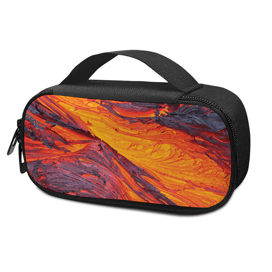 Volcano Lava Print Insulin Cooler Travel Case