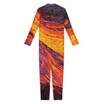 Volcano Lava Print Jumpsuit