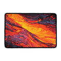 Volcano Lava Print Kitchen Mat
