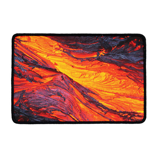 Volcano Lava Print Kitchen Mat