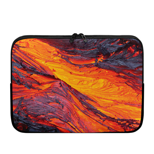 Volcano Lava Print Laptop Sleeve