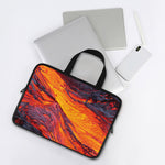 Volcano Lava Print Laptop Sleeve With Handle